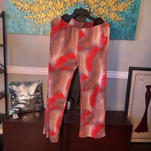 Printed wide legged palazzio pants